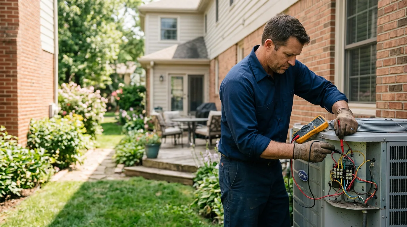HVAC technician working near Taholah, WA